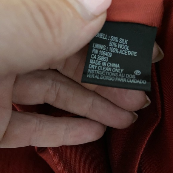 Tahari Sheath Cocktail Silk Blend Dress Size 6 Garnet Red Wedding Guest Party - Picture 8 of 13